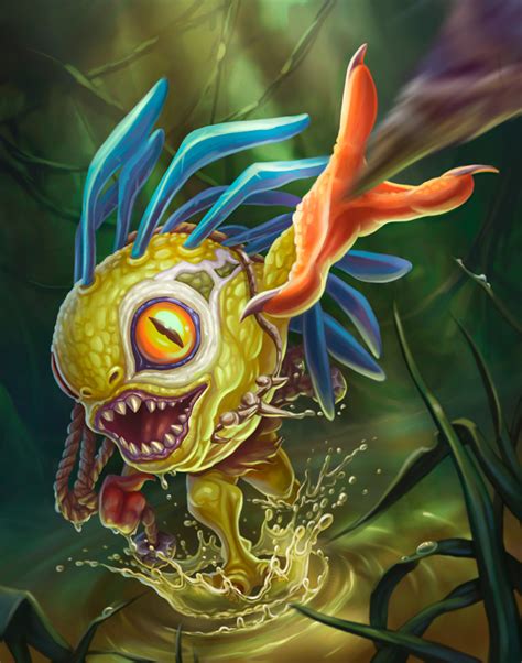 Artstation Murloc The Hunter Kate Uraeva Fantasy Creatures Art