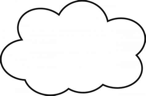 Printable Cloud Outline