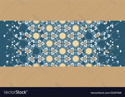 Moroccan mosaic wallpaper repeating border Vector Image