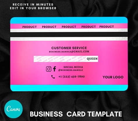 Diy Business Credit Card Template Design Cute Lash and Hair - Etsy