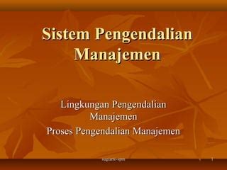 Sistem Pengedalian Manajemen PPT