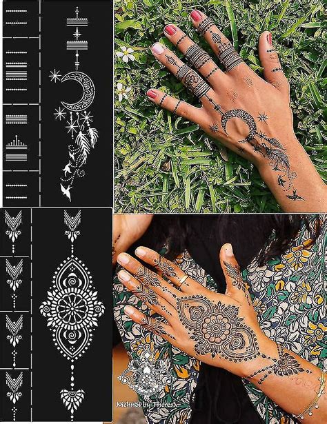 Plantillas De Tatuajes De Henna De Hojas Pegatinas De Tatuajes