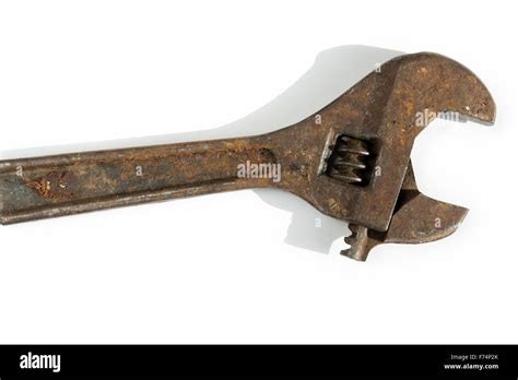 Old Adjustable Spanner Stock Photo Alamy