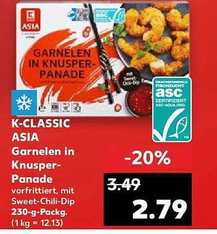 K Classic Asia Garnelen In Knusper Panade Angebot Bei Kaufland