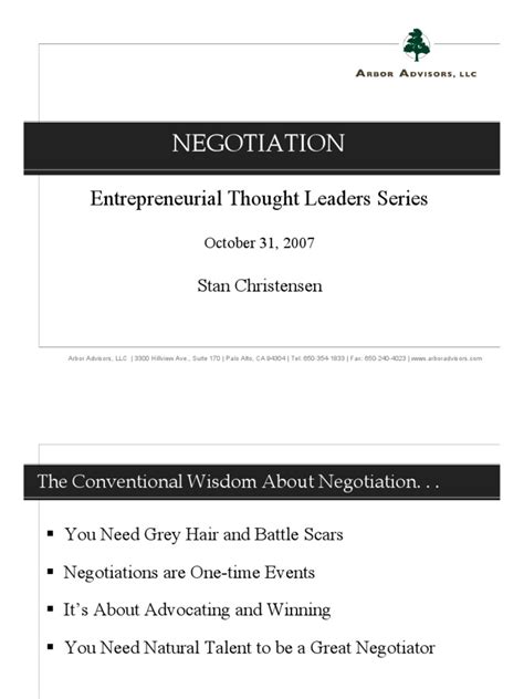 The Art of Negotiation | PDF