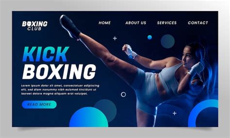 Free Vector Sport Club Landing Page Template