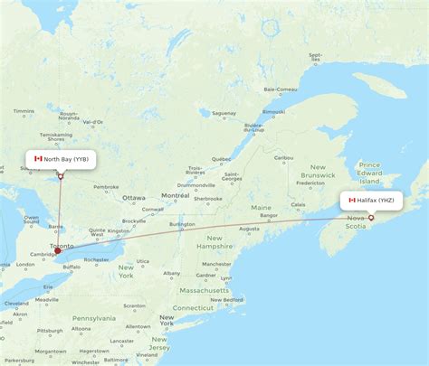 Flights From North Bay To Halifax Yyb To Yhz Flight Routes