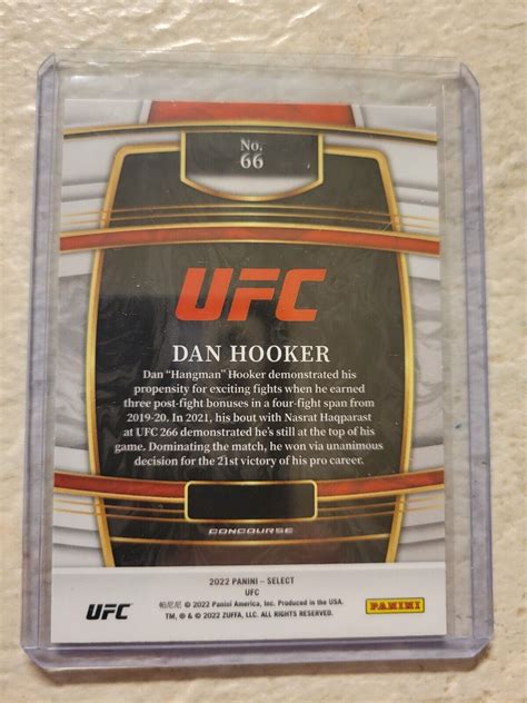 2022 Panini Select UFC Concourse Blue 66 Dan Hooker For Sale Online