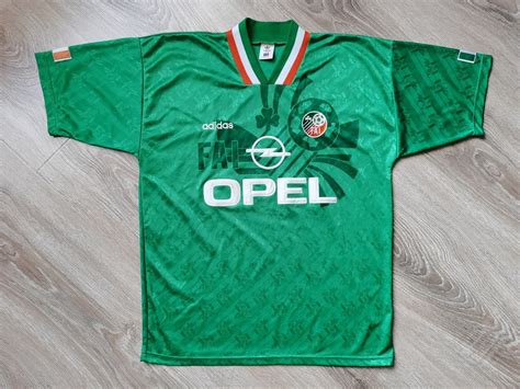 Republic Of Ireland Home Football Shirt 1994 Sponsored By Opel