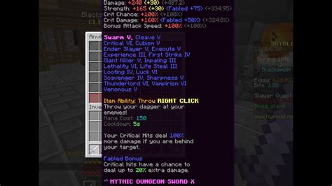 I Maxed Out A Livid Dagger Mythic Rarity Fpbs Skyblock Part