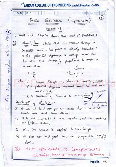 Basic Electrical Engineering Short Notes