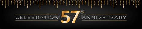 57th Anniversary Fifty Seven Years Birthday Celebration Horizontal