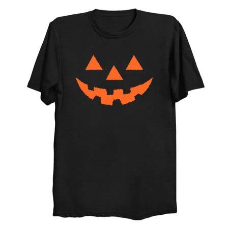 Jack O Lantern Pumpkin Face ORANGE Halloween Costume TShirt NeatoShop