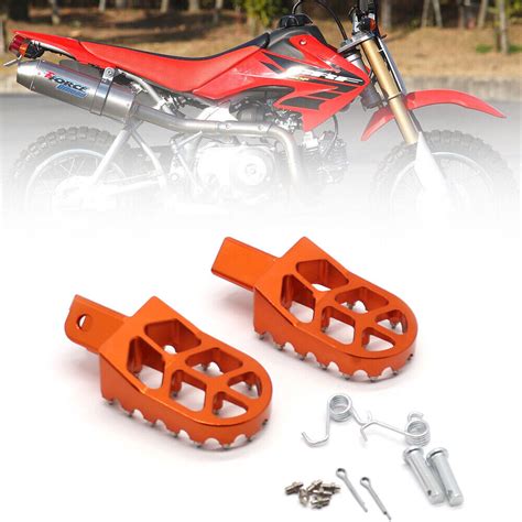 Foot Pegs Orange Rests New Pads Footpegs Pedal Fit For Honda Demon X