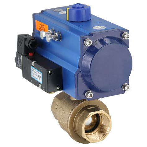 DYNAQUIP CONTROLS 1 1 2 In Size Brass Pneumatically Actuated Two Way