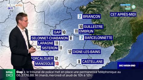 Météo Alpes du Sud un ciel très nuageux avec de rares éclaircies 10C