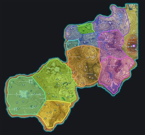 colour coded map      exploration  sumeru