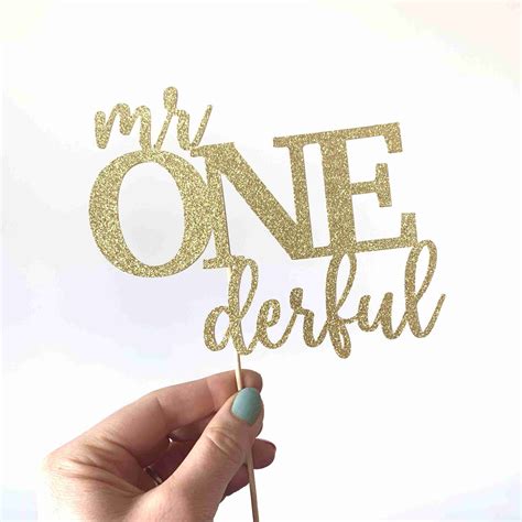 Miss Mr Onederful Cake Topper Melrose Paper Designs Nz