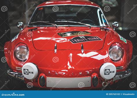 Red Classic Rally Car Renault Alpine A Editorial Photography Image