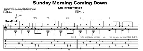 Kris Kristofferson Sunday Morning Coming Down Guitar Lesson Jerry S