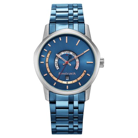 Buy Online Fastrack Exuberant Quartz Analog With Day And Date Blue Dial