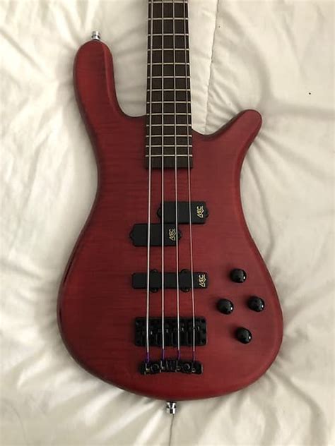 Warwick Teambuilt GPS Streamer LX 4 Flame Maple Top Red Reverb