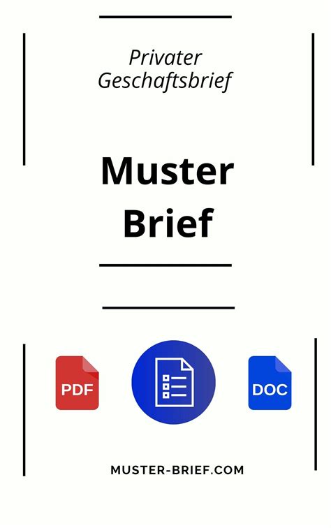 Privater Gesch Ftsbrief Musterbrief