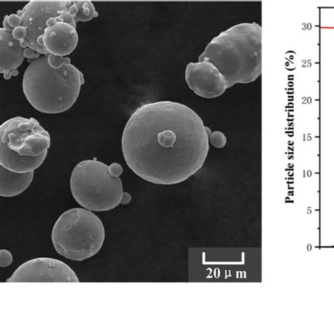 A Sem Micrograph And B Particle Size Distribution Of Tc Powder