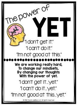 Power of Yet Poster FREEBIE by Create-Abilities | TpT