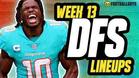 Nfl Dfs Week 13 Lineup Advice Dfs Values Stacks Cash And Gpp Youtube