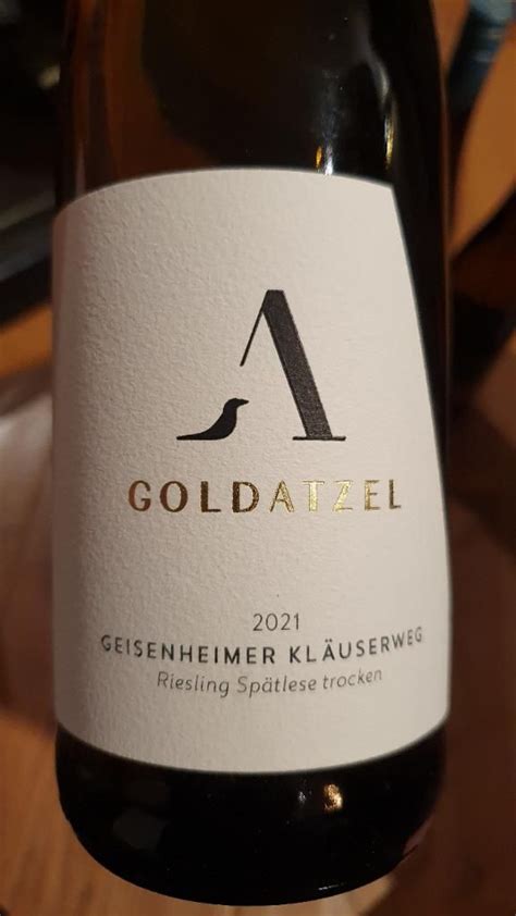 Weingut Goldatzel Geisenheimer Kl Userweg Riesling Sp Tlese