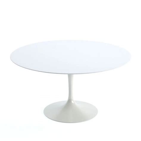 Mesa De Jantar Tulipa Saarinen Redonda Cm Vidro Laqueada