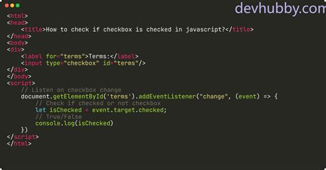 How To Check If Checkbox Is Checked In Javascript