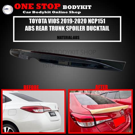 Toyota Vios Ncp Abs Rear Trunk Spoiler Ducktail Abs Skirt