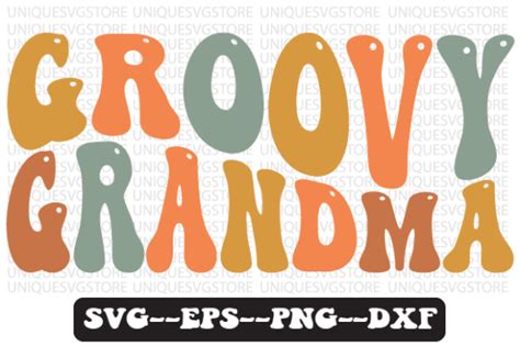 Groovy Grandma Wavy Retro Svg Design Graphic By Uniquesvgstore