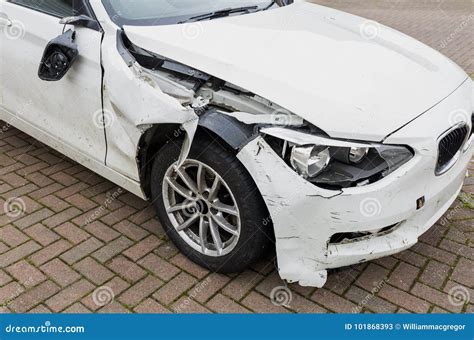 Fender Damage In Crashed Car Stock Image Image Of Comprehensive Insurance 101868393