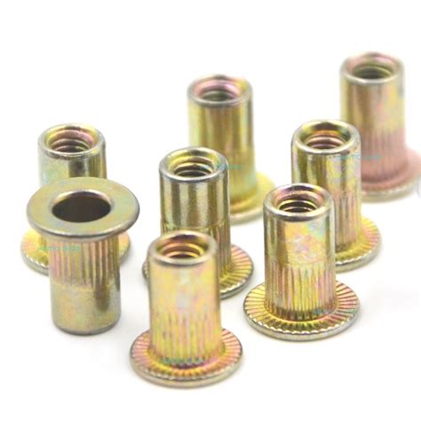 Pcs M Rivet Nut Flat Head Threaded Multi Blind Rivnut Insert