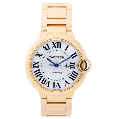 Cartier Ballon Bleu 36mm 18k Yellow Gold Watch W69003Z2