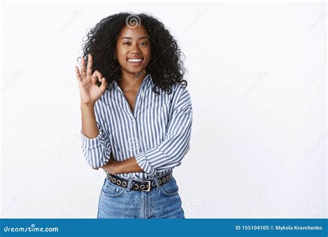 Assertive Good Looking Female Entrepreneur Standing Confident Pose Hand