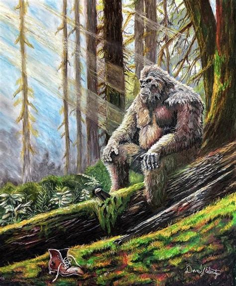 Bigfoot At Rest Art Print Etsy In 2024 Bigfoot Art Bigfoot