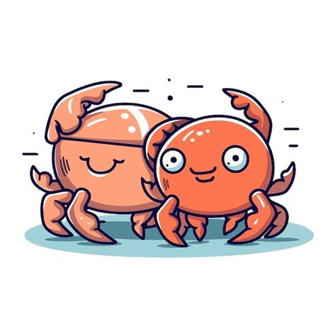 Premium Vector Crab Cartoon Character Vector Illustration Of A Cute