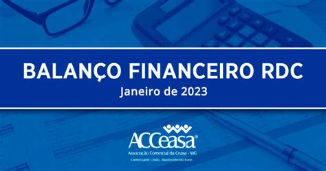 Balanço Financeiro RDC Janeiro de 2023 ACCeasa