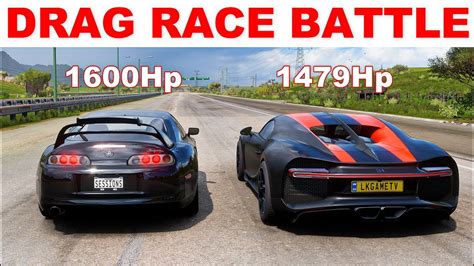 Fh Dragrace Hp Toyota Supra Rz Vs Bugatti Chiron Youtube