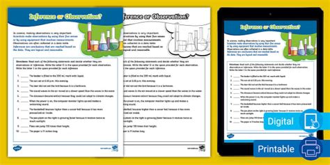 Inference Or Observation Science Activity For 6th 8th Grade