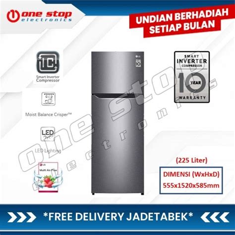 Jual Lg Gn B Sqmt Kulkas Pintu Smart Inverter Compressor L