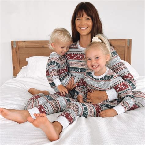 Christmas Family Matching Pajamas Set Classical Print Matching Pjs Two ...