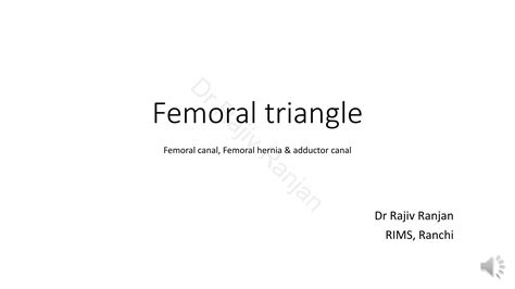 Femoral Triangle Subsartorial Canal PPT