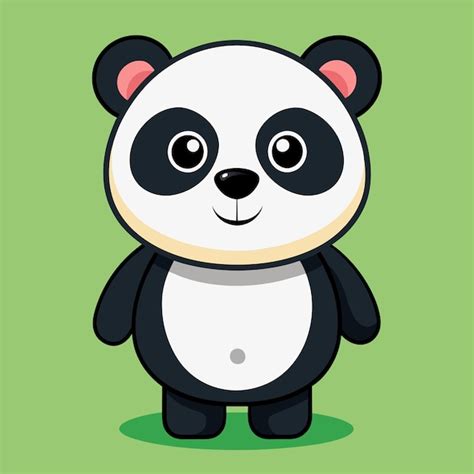 Desenho Vector De Panda Bonito Vetor Premium Gerado Ia