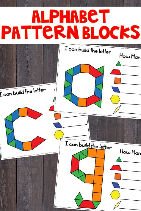 Alphabet Pattern Block Mats And Task Cards Fine Motor Practice