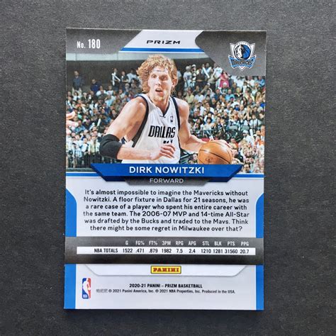 Dirk Nowitzki Prizm Red Cracked Ice Card Slam Sports Cards